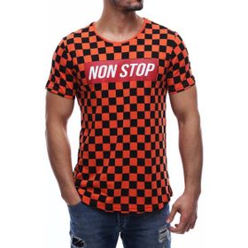 Madmext 2621 Turuncu Dama Baskılı Erkek T-shirt