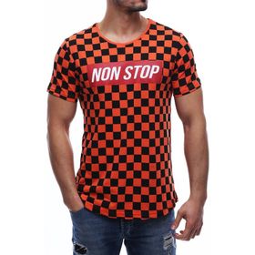 Madmext 2621 Turuncu Siyah Erkek T-Shirt