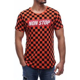 Madmext 2621 Turuncu Siyah Erkek T-Shirt