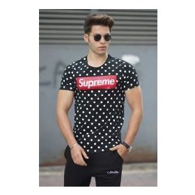 Madmext 2640 Siyah Benekli Erkek T-shirt
