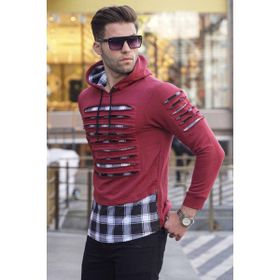 Madmext 2656 Bordo Erkek Sweatshirt