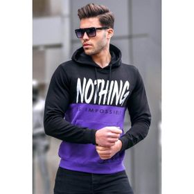 Madmext 2662 Mor Baskılı Erkek Sweatshirt