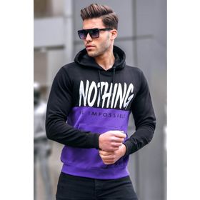 Madmext 2662 Mor Baskılı Erkek Sweatshirt
