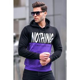 Madmext 2662 Mor Baskılı Erkek Sweatshirt