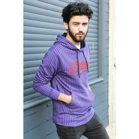 Madmext 2825 Mor Kapşonlu Erkek Sweatshirt