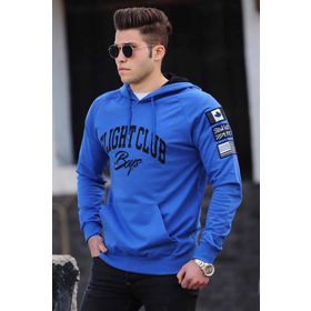 Madmext 2868 Saks Mavisi Erkek Sweatshirt