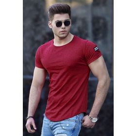 Madmext 2883 Bordo Erkek Kazak T-shirt