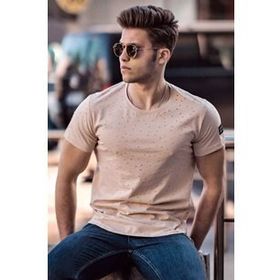 Madmext 2883 Camel Erkek T-shirt