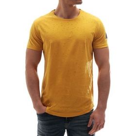 Madmext 2883 Sarı Baskılı Erkek T-shirt