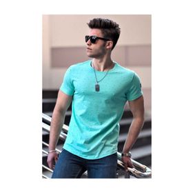 Madmext 2883 Turkuaz Erkek T-shirt