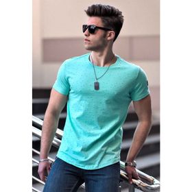 Madmext 2883 Turkuaz Erkek T-shirt