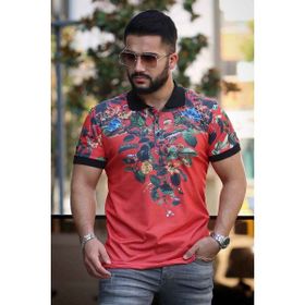 Madmext 2885 Erkek Çiçek Detaylı Polo Tişört