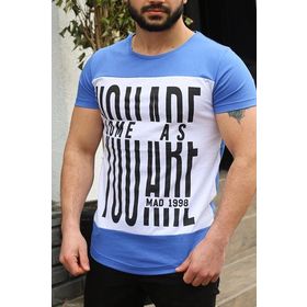 Madmext 3001 Sax Mavi Erkek T-shirt