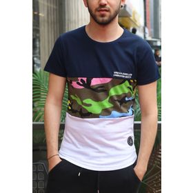Madmext 3003 Lacivert Erkek T-Shirt