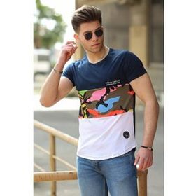 Madmext 3003 Lacivert Erkek T-Shirt