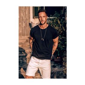 Madmext 3006 Siyah Baskılı Erkek T-shirt