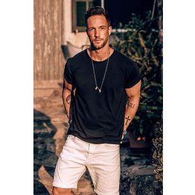 Madmext 3006 Siyah Baskılı Erkek T-shirt