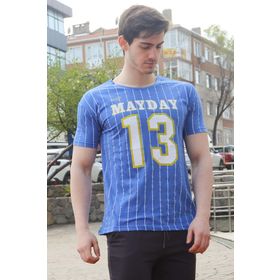 Madmext 3008 Sax Mavi Erkek T-Shirt
