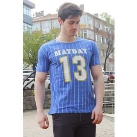 Madmext 3008 Sax Mavi Erkek T-Shirt