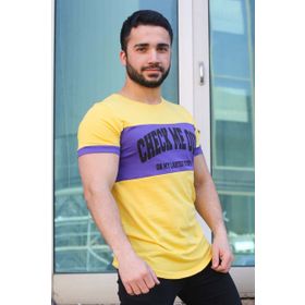 Madmext 3013 Sarı Baskılı Erkek T-Shirt