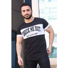 Madmext 3013 Siyah Baskılı Erkek T-Shirt