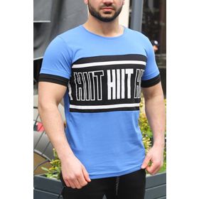 Madmext 3019 Sax Mavi Erkek T-shirt