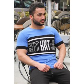 Madmext 3019 Sax Mavi Erkek T-shirt