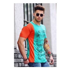Madmext 3020-6 Turkuaz Erkek T-shirt