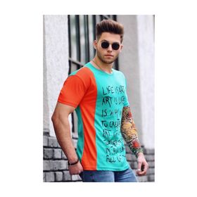 Madmext 3020-6 Turkuaz Erkek T-shirt