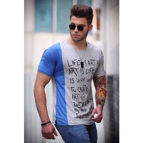 Madmext 3020 Gri Baskılı Gri T-Shirt