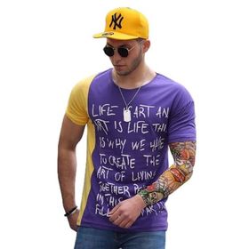 Madmext 3020 Mor Baskılı Erkek T-shirt