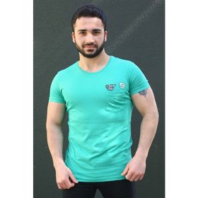 Madmext 3037 Yeşil Baskılı Erkek T-shirt