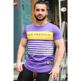 Madmext 3041 Mor Baskılı Erkek T-Shirt