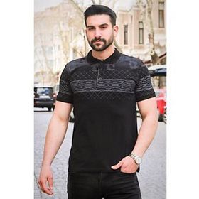 Madmext 3057 Erkek Baskılı Polo Tişört