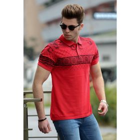 Madmext 3057 Erkek Baskılı Polo Tişört