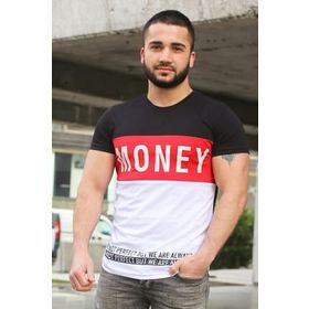 Madmext 3077 Siyah Baskılı Erkek T-Shirt