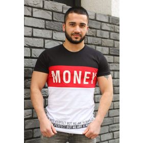 Madmext 3077 Siyah Baskılı Erkek T-Shirt