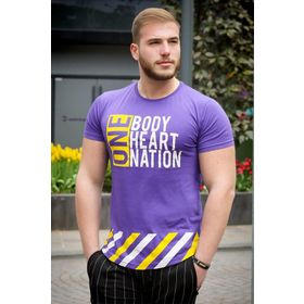 Madmext 3082 Mor Erkek T-Shirt