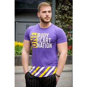 Madmext 3082 Mor Erkek T-Shirt