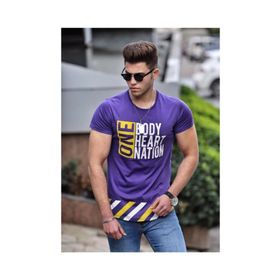 Madmext 3082 Mor Erkek T-Shirt