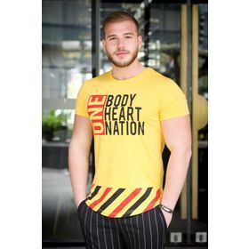 Madmext 3082 Sarı Erkek T-Shirt