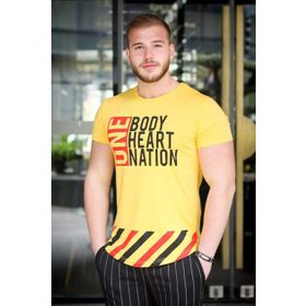 Madmext 3082 Sarı Erkek T-Shirt