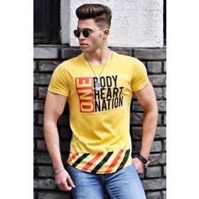 Madmext 3082 Sarı Erkek T-Shirt