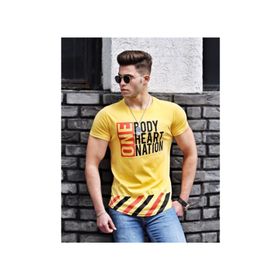 Madmext 3082 Sarı Erkek T-Shirt
