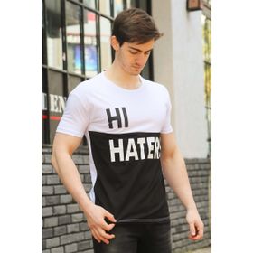 Madmext 3089 Erkek Renk Bloklu Baskılı Tişört