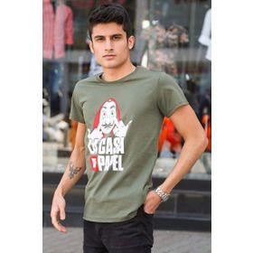 Madmext 4017 Haki Erkek T-shirt