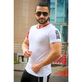 Madmext 4021 Beyaz Erkek T-shirt