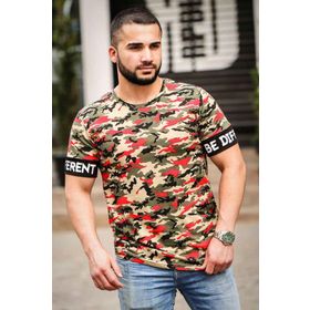 Madmext 4022 Kamuflaj Erkek T-shirt