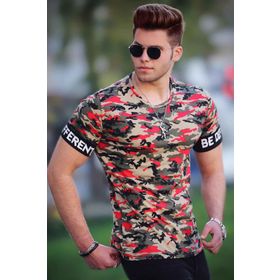 Madmext 4022 Kamuflaj Erkek T-shirt