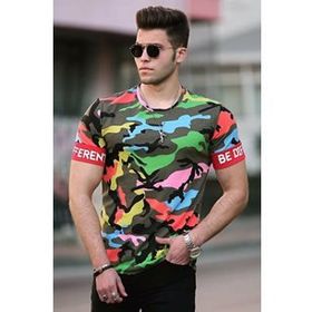 Madmext 4022 Kamuflaj Erkek T-shirt